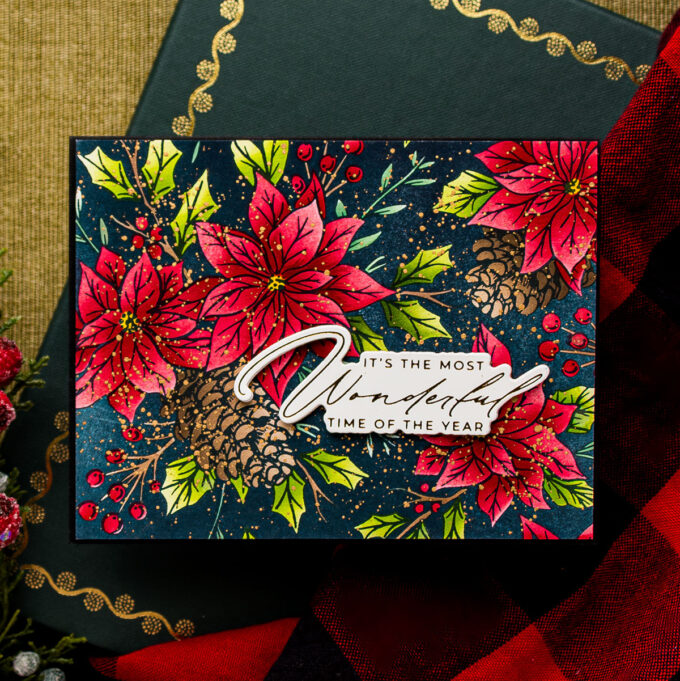 How to Use Festive Poinsettias BetterPress and Stencil Bundle | Video