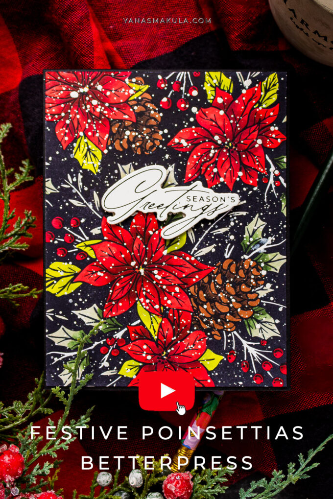 How to Use Festive Poinsettias BetterPress and Stencil Bundle | Video