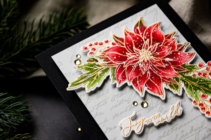 Simon Says Stamp | Poinsettia Swag Card. Festive Fun Release Blog Hop