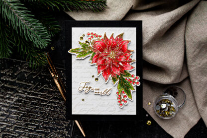 Simon Says Stamp | Poinsettia Swag Card. Festive Fun Release Blog Hop