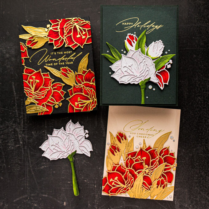 Spellbinders Yana's Amaryllis Christmas Die How To | Video