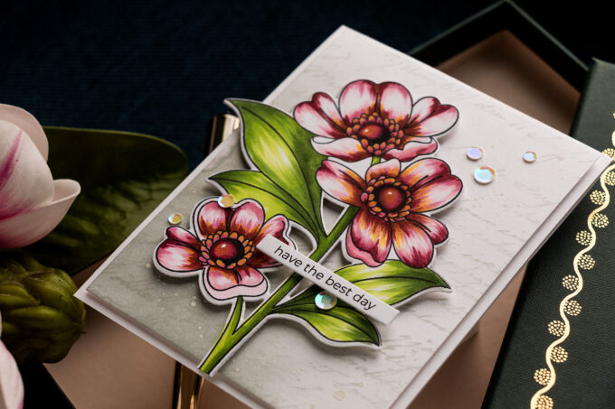 Simon Says Stamp | Flick Stroke Copic Coloring for Realistic Flowers. Video