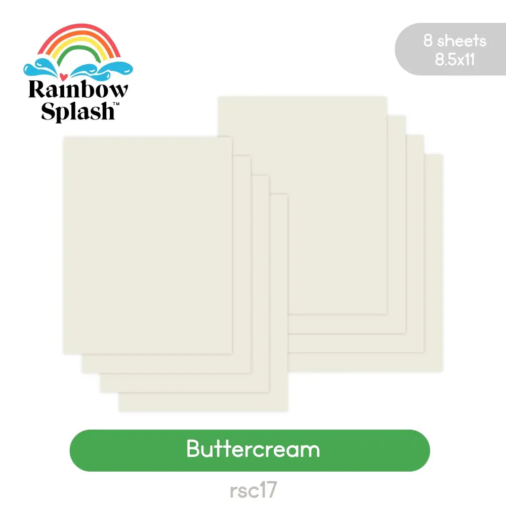 Rainbow Splash Cardstock Buttercream